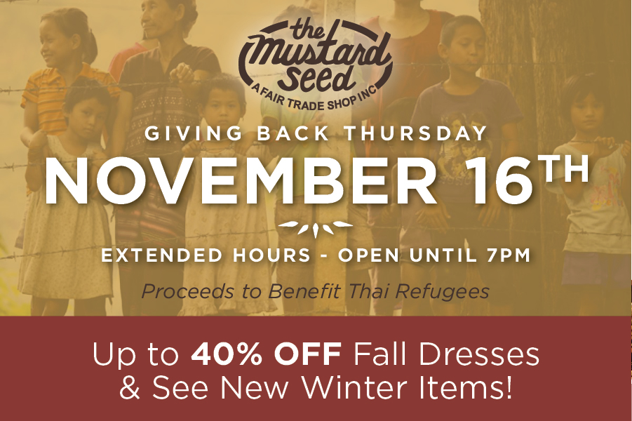 Give Back Shopping Event – November 16
